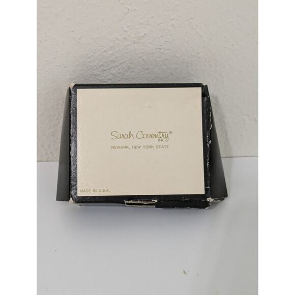 Coventry Teardrop‎ Brooch Gray Cabochon Signed Vintage - Picture 3 of 7